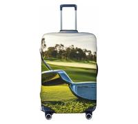 Bkdogkt Housse de protection personnalisée pour valise de voyage et d'affaires Motif club de golf, noir, Small