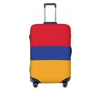 Bkdogkt Housse de protection personnalisée pour valise, motif drapeau de l'Arménie pour voyage et affaires, Noir/blanc, Large