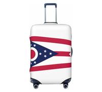 Bkdogkt Housse de protection personnalisée pour valise, motif drapeau de l'État de l'Ohio, pour les voyages et les affaires, noir, X-Large