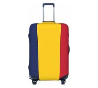 Bkdogkt Housse de protection personnalisée pour valise, motif drapeau du Tchad, pour voyage et affaires, Noir/blanc, Medium