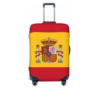 Bkdogkt Housse de protection personnalisée pour valise, motif drapeau espagnol pour voyage et affaires, noir, Medium