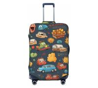Bkdogkt Housse de protection personnalisée pour valises à motif imprimé comic ar pour voyage et affaires, Noir/blanc, Small