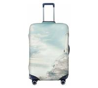 Bkdogkt Housse de protection personnalisée pour valises de voyage et d'affaires Motif phare, noir, Medium