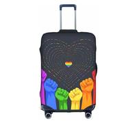 Bkdogkt Love is Love Housse de protection lavable pour valise avec fermeture éclair dissimulée, blanc, Large