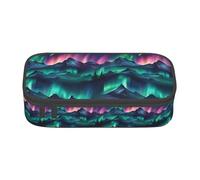 Bkdogkt Northern Lights Trousse à crayons de grande capacité Motif aurores boréales 21 x 5 x 9 cm