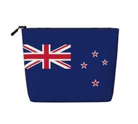 Bkdogkt Sac de travail avec imprimé drapeau de la Nouvelle-Zélande - Trousse de maquillage monocouche - Organiseur de voyage - Grande capacité, noir, One Size