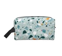 Bkdogkt Terrazzo Trousse de maquillage portable de voyage pour homme et femme Motif marbre pastel, blanc, One Size