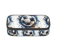 Bkdogkt Trousse à crayons de grande capacité avec imprimé ballon de football 21,6 x 5,1 x 9,4 cm