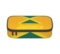 Bkdogkt Trousse à crayons de grande capacité avec imprimé drapeaux jamaïcains 21,6 x 5,1 x 9,4 cm