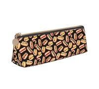 Bkdogkt Trousse à crayons simple avec motif de hot-dogs pour stylos, maquillage, fournitures artistiques, essentiels quotidiens, Blanc, One Size