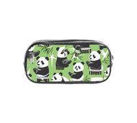 Bkdogkt Trousse à crayons transparente avec imprimé panda en bambou pour le bureau