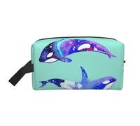 Bkdogkt Trousse de maquillage de voyage portable pour homme et femme - Motif orque, blanc, One Size