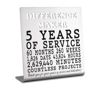 Bke53 Décoration pour 5e anniversaire de travail pour femme, homme, remerciement 5 ans de travail, plaque cadeau pour employé, lui, elle, Happy 5th Work Anniversary