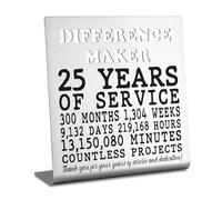 Bke56 Plaque décorative pour 25e anniversaire de travail pour femme, homme, remerciement 25 ans de travail pour employé, lui, elle, Happy 25th Work Anniversary