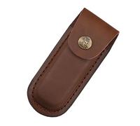 Bkemkri 1 PCS Etui Couteau Cuir, Sac à Couteau en Cuir Marron, Gaine de Couteau Vintage, Sac à Couteau pour Ceinture, Étui à Couteaux en Cuir Pliant Housse, pour Camping Randonnée en Plein Air
