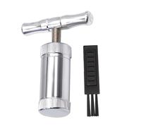 Bkemkri Presse à Pollen avec Poignée en T Livré avec Une Petite Brosse, Presse à Pollen Robuste, Presse à Tabac Portable en Métal, Outil de Presse en Forme de T pour Herbes, épices, Ail, Poivre, Sel