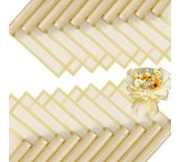 BKEPDY 20 Feuilles Papier Emballage Floral Noir Élégant Bordure Dorée Papier Cadeau Premium Bouquet Fleurs Dimensions 58×58cm