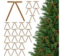 BKEPDY 24 Pièces Nœuds de Noël Ruban Décoration Sapin de Noël Arcs de Noël Décorations Festives Ruban pour Arbre et Couronne de Noël Idéal pour Décoration Noël (Brun)
