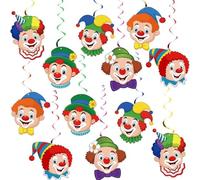 BKEPDY 24 Pièces Suspensions Décoratives en Spirale Décoration Plafond Thème Cirque Amusant Guirlandes Tourbillon pour Fête Anniversaire Enfants Carnaval