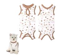 BKEPDY Body Chat Post Operatoire Femelle Stérilisation Combinaison de Récupération pour Chat Anti Léchage Cat Recovery après Chirurgie Protection Post Chirurgie Contre Les Maladies de Peau