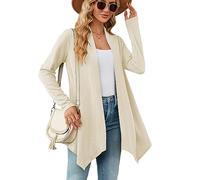 BKEPDY Cardigan Femme Long été Manches Longues Veste Léger Ouverte Devant Casual Cardigan Veste Cardigan Ample à Manches Longues de Couleur Unie