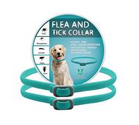 BKEPDY Collier Anti Puces pour Chien 2 Pièces Anti Tiques pour Chien Réglable et Imperméable Sûr et Naturel Longueur 65cm Protection 8 Mois pour Chiens de Petite Moyenne et Grande Taille