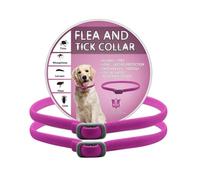 BKEPDY Collier Anti Puces pour Chien 2 Pièces Anti Tiques pour Chien Réglable et Imperméable Sûr et Naturel Longueur 65cm Protection 8 Mois pour Chiens de Petite Moyenne et Grande Taille