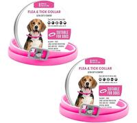 BKEPDY Collier Antiparasitaire Ajustable Protection 8 Mois Répulsif Puces Tiques Insectes Chien Taille Unique 65cm