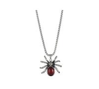 BKEPDY Collier Femme Araignée en Alliages Bijoux Gothiques Élégants pour Cadeau Anniversaire Femme Chaîne Solide et Design Original(Rouge)