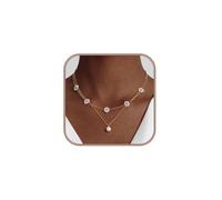 BKEPDY Collier Femme Collier Couches Colliers à Pendentif Plaqué Or 14K Réglable Ensemble de Colliers Ras Chaîne Délicate Bijoux Tendance Empilés pour Femmes (Stil A)