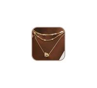 BKEPDY Collier Femme Collier Couches Colliers à Pendentif Plaqué Or 14K Réglable Ensemble de Colliers Ras Chaîne Délicate Bijoux Tendance Empilés pour Femmes (Stil B)