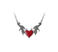 BKEPDY Collier Femme Gothique Pendentif Collier Halloween Rétro Collier ailes Démons Forme Choker Halloween Costume Party Bijoux Noir/Rouge Collier (Rouge)