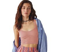 BKEPDY Debardeur Femme sans Manches Sexy Crop Tops Chic Gilet De Plage Fitness Yoga Jogging Tank Top Debardeur Couleur Unie Décontracté (Rose M)