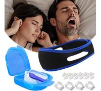 Bkepdy Dispositif Anti Ronflement Kit Complet Avec Bandeau Anti Ronflement Dilatateurs Nasaux Et Étui De Rangement Solution Efficace Pour Un Sommeil Paisible Convient À Tous(C)