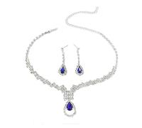 BKEPDY Ensemble Bijoux Femme Collier et Boucles d'Oreilles Bijoux Alliages Cadeau Anniversaire Femme Mariage Bijoux Élégants pour Toutes Occasions