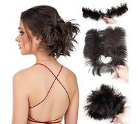 BKEPDY Extension Cheveux Clip Peigne Chignon Volume Messy Bun Queue Cheval Postiche Synthétique Naturel Coiffure Rapide