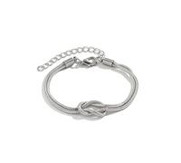 BKEPDY Gourmette Maille Corde ChaîNe Serpentine Bracelet à Chevrons Liaison Serpent Plat Gold Challe Chain Plats Flexible pour Homme Femme Anniversaire Cadeau de Bijoux FêTe（Acier）