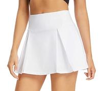 BKEPDY Jupe Short Femme Plissée Tennis Haute Taille Jupes Sport Élastique Robe Short Sport Confortable Respirant Mini Jupe Patineuse pour Golf Randonnée Activités Sportives