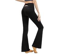 BKEPDY Pantalon Fluide Femme Été Évasé Taille Haute Palazzo Stretch Pantalons Léger Élégant Yoga Danse Confortable Amincissant Vacances Bureau