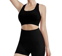 BKEPDY Vêtement de Sport Femme 2 Pièces Survêtements Ensembles Soutien-Gorge Legging Taille Haute Shorts Sportswear Fitness Ensembles d'entraînement Tenues de Sport Yoga Gym Jogging