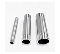 BKGWCSOR 1pc 1/4" 3/8" 1/2" 3/4" 1" NPT Male Thread Long Nipple 304 Stainless Steel Pipe Fitting Connector (NPT1I4-L 150mm)