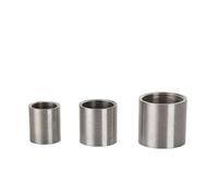 BKGWCSOR 1pc 1/8" 1/4" 3/8" 1/2" 3/4" 1" 1.5" 2" 3" 4" BSPT Female Round Coupling Plumbing Connector 201 304 316 Stainless Steel Pipe Fitting(SS201,3/4'')