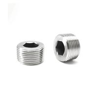 BKGWCSOR 1pc 1/8" 1/4" 3/8" 1/2" 3/4" 1" NPT Male Therad 304 316 Stainless Steel Hex Socket End Cap Pipe Fitting Connector (304Stainless Steel,BSPP1I4)