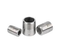 BKGWCSOR 1pc 304 Stainless Steel High Pressure Straight Hexagonal Connector 1/8 1/4 3/8 1/2 3/4 BSP Female Thread Pipe Fittings (DN15 1I2,NPT)