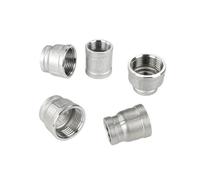 BKGWCSOR 1PC 304 Stainless Steel Inner Pipe Coupling 1/2"-3/4" BSP Female Thread Reducing Connection Pipe Fitting