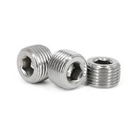 BKGWCSOR 1PC 316 Stainless Steel Hexagon Pipe 2" BSPT Male Countersunk End Fitting Water Gas Oil