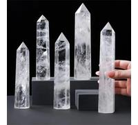 BKGWCSOR 1pc 90-110mm cristal clair tour pierres quartz pointe for la décoration de maison