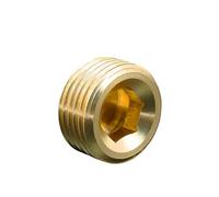 BKGWCSOR 1pc Brass Hexagon Pipe 1/2" BSPT Male Countersunk End Fitting Water Gas Oil
