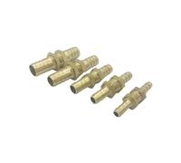 BKGWCSOR 1pc Pipe Fitting 4mm 6mm 8mm 10mm 12mm 16mm 19mm Hose Tail 1/8" 1/4" 1/2" 3/8" BSP Male Connector Joint Copper Coupler (Nickel plated brass,Dia.19mm)