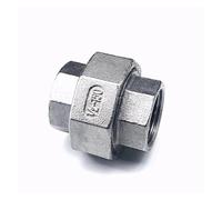 BKGWCSOR 1PCS 304 Stainless Steel Union Joint Coupling 1-1/2" BSP Female Thread Cast Pipe Fitting